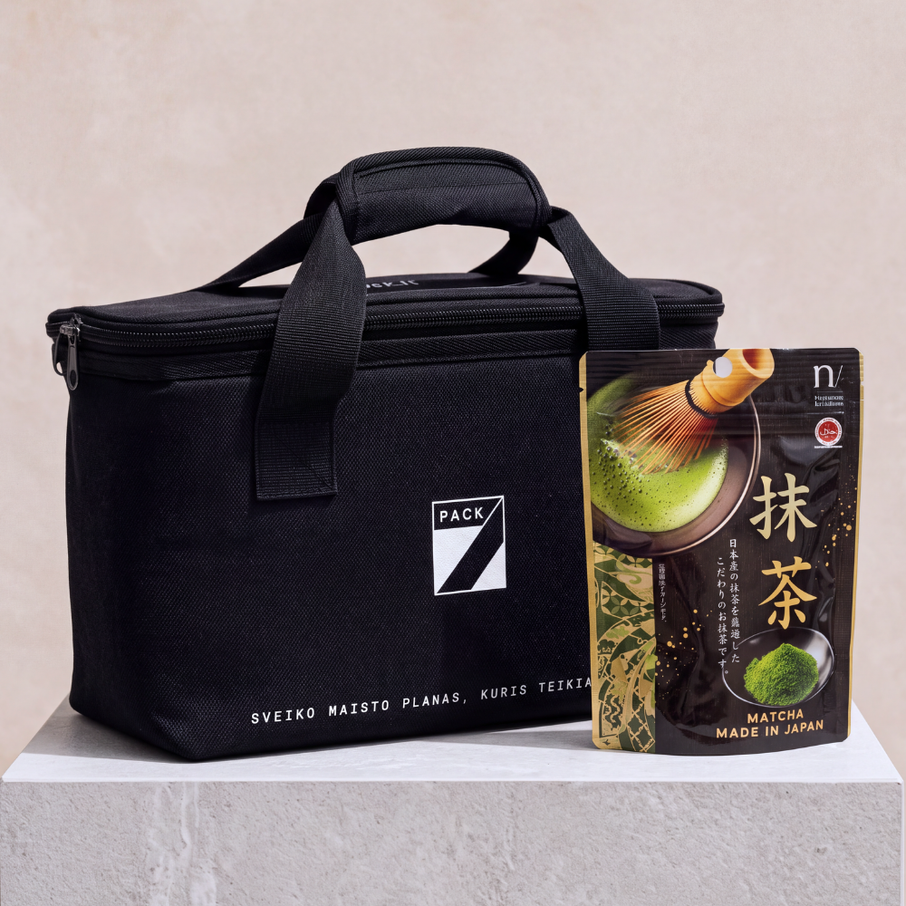 MINI planas (1200–1300 kcal) visai savaitei + Matcha